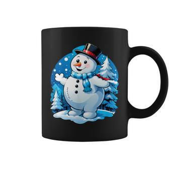 Frosty Friends Christmas Snowman In Winter Wonderland Coffee Mug - Seseable
