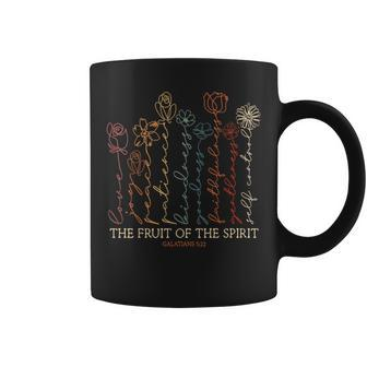 The Fruit Of The Spirit Galatians 522 Floral Christian Coffee Mug - Monsterry