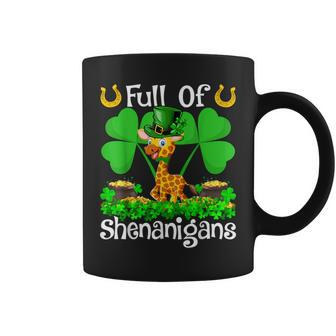 Full Of Shenanigans Leprechaun Giraffe St Patrick's Day Coffee Mug | Mazezy