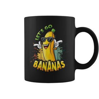 Fun Cool Retro Vintage Banana Meme Let Us Go Banana Coffee Mug - Monsterry