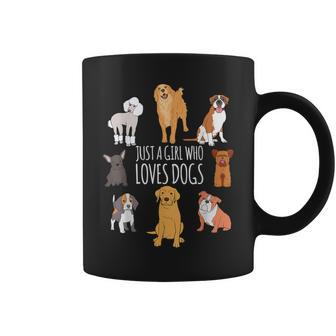 Fun Dog Puppy Lover Themed Cute Just A Girl Who Loves Dogs Coffee Mug - Thegiftio UK