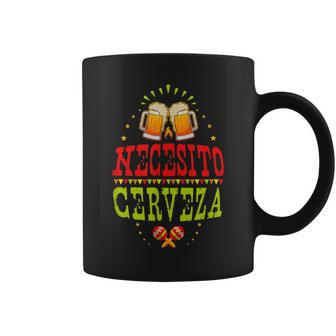 Fun Necesito Cerveza Mexican Beer Drinking Party Coffee Mug - Monsterry CA