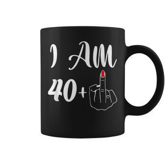41St Birthday I'm 40 1 Middle Finger Rude Coffee Mug - Monsterry DE