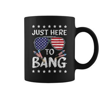 4Th Of July I'm Just Here To Usa Bang Flag Sunglasses Coffee Mug - Monsterry AU