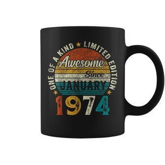 50 Year Old January 1974 Retro 50Th Birthday Men Coffee Mug - Monsterry UK