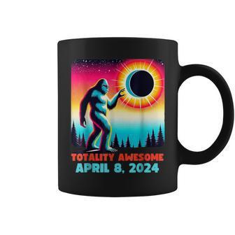 Alien Total Solar Eclipse 4082024 Apparel Big Foot Coffee Mug | Mazezy
