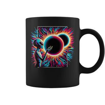Alien Total Solar Eclipse 4082024 Apparel Coffee Mug | Mazezy