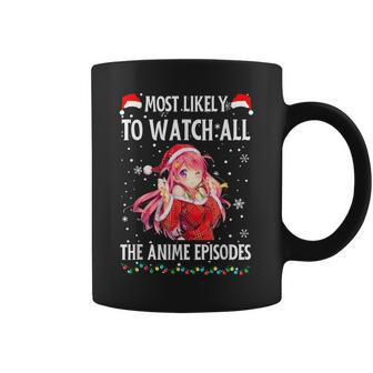 Anime Most Likely To Watch All Anime Episodes Xmas Coffee Mug | Mazezy UK