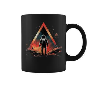 Astronaut With Planets In Solar System Spaceman Coffee Mug - Monsterry