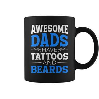Awesome Dads Have Tattoos And Beards Father's Day Coffee Mug - Thegiftio UK