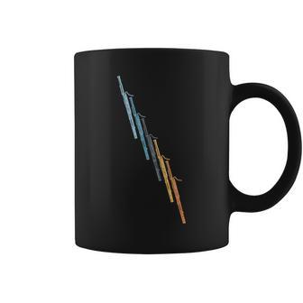 Bassoon Retro Rainbow Bassoon Player Orchestra Band Coffee Mug - Monsterry