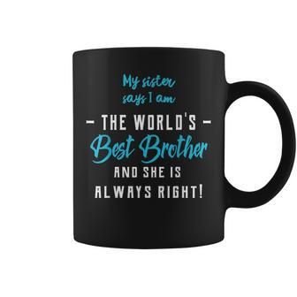 Best Brother From Sister Coffee Mug - Thegiftio UK