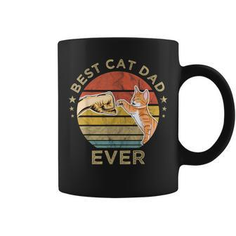 Best Cat Dad Ever Vintage Retro Daddy Father's Day Coffee Mug - Monsterry DE