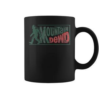 Bigfoot Mountain Dude Hiking Camping Retro Coffee Mug - Monsterry