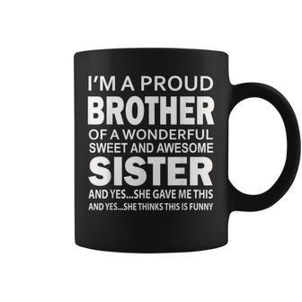 Birthday For Brother From Awesome Sister Present Coffee Mug - Thegiftio UK