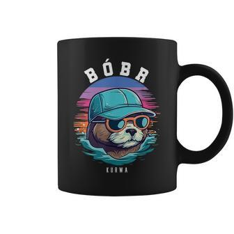 Boba Bober With Sunglasses Beaver Bobr Meme Coffee Mug - Thegiftio UK