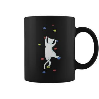 Bouldering Cute Cat Rock Climber Coffee Mug | Mazezy