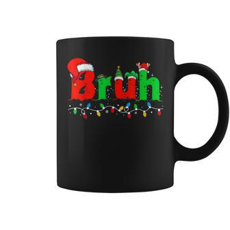 Bruh Merry Christmas Pajama Family Xmas Boy Coffee Mug | Mazezy
