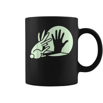 Bunny Hand Shadow Puppet Rabbit Humor Coffee Mug - Monsterry AU