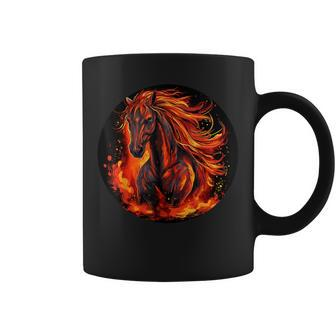 Burning Horse Outfit For Horses Flames Lovers Coffee Mug - Thegiftio UK