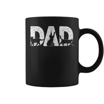 Cat Dad Fathers Day 2024 Vintage Daddy Birthday Kitten Coffee Mug - Thegiftio UK