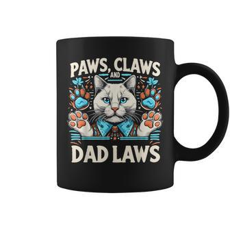 Cat Dad Paws Claws Dad Laws Father's Day Cat Lover Coffee Mug - Thegiftio UK