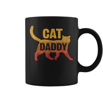 Cat Daddy Fathers Day 2024 Vintage Birthday Kitten Men Coffee Mug - Thegiftio UK
