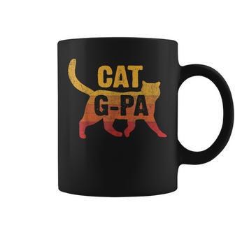 Cat G-Pa Fathers Day 2024 Vintage Grandpa Birthday Men Coffee Mug - Thegiftio UK