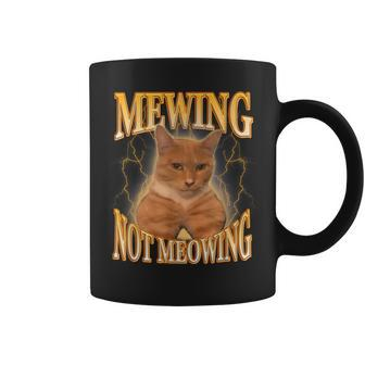 Cat Meme Mewing Looksmax Meowing Cat Trend Coffee Mug - Thegiftio UK