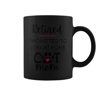 Cat Mom Cat With Heart Retirement For Cat Lover Coffee Mug - Seseable