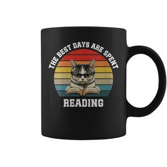 Cat Reading Quote Vintage Reading Lovers' Idea Coffee Mug - Monsterry AU