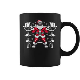 Christmas Lifting Santa Claus Gym Workout Deadlift Coffee Mug - Thegiftio UK