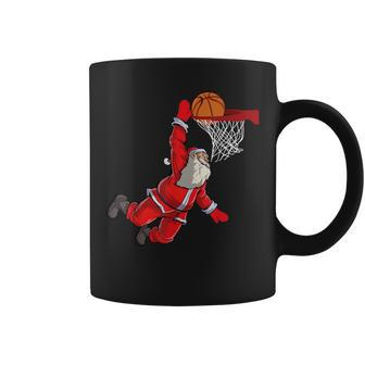 Christmas Lover Santa Claus Dunking Basketball Player Coffee Mug | Mazezy UK