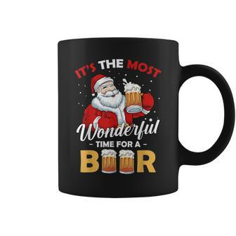 Christmas Santa Beer Lover Hilarious Xmas Drinks Fan Coffee Mug - Seseable