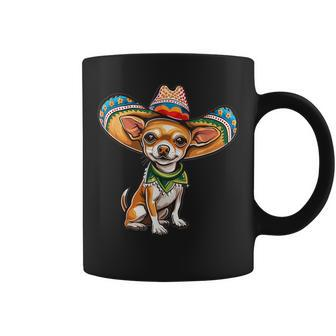 Cinco De Mayo Chihuahua Graphic Coffee Mug - Seseable