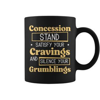 Concession Stand Satisfy Your Cravings Concession Crew Coffee Mug - Monsterry AU