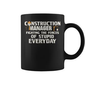 Construction Manager T Fighting The Forces Coffee Mug - Monsterry DE