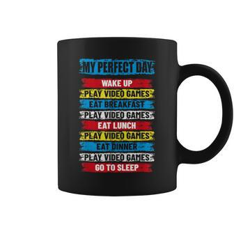 Cool Gamer My Perfect Day Video Games Coffee Mug - Seseable