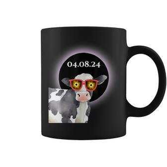 Cow Total Solar Eclipse 040824 Cute Souvenir Coffee Mug - Monsterry