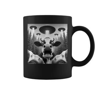 Cow Ufo Alien Selfie For Cows Lover Coffee Mug - Seseable