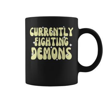 Currently Fighting Demons Apparel Coffee Mug - Monsterry UK