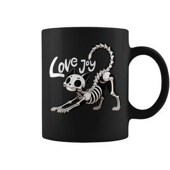 Cute Lovejoy Skeleton Cat Rock Band Musician Rocker Coffee Mug - Seseable