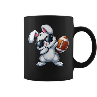 Dabbing Bunny Playing Football Easter Day Boys Girls Coffee Mug | Mazezy