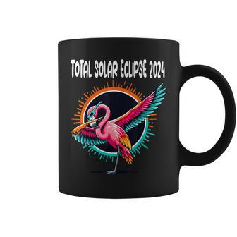 Dabbing Flamingo Wearing Total Solar Eclipse Glasses Coffee Mug - Seseable