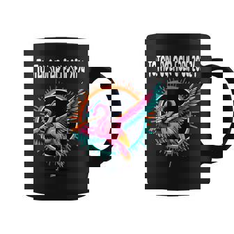 Dabbing Flamingo Wearing Total Solar Eclipse Glasses Coffee Mug | Seseable UK