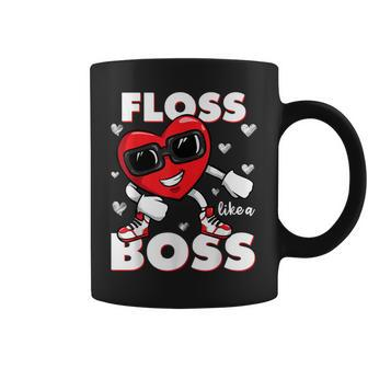 Dabbing Heart Floss Like A Boss Valentines Day Coffee Mug | Crazezy CA