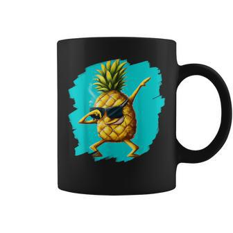 Dabbing Pineapple Aloha Sunglasses Beach Dance Hawaii Coffee Mug - Monsterry CA