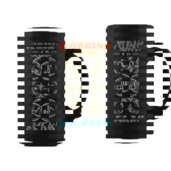 Dad Bod Working On My Six Pack Fathers Day Vintage Men Coffee Mug - Thegiftio UK