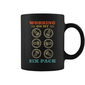 Dad Bod Working On My Six Pack Fathers Day Vintage Men Coffee Mug - Thegiftio UK