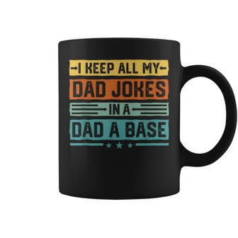 Dad Jokes Grandpa Dad A Base Fathers Day Coffee Mug - Seseable